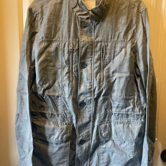 Bang bang jeans gray jacket rare Size 100 Medium Mens Lightweight - Picture 10 of 16